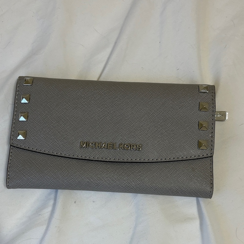 Michael Kors Studded Gray Wallet